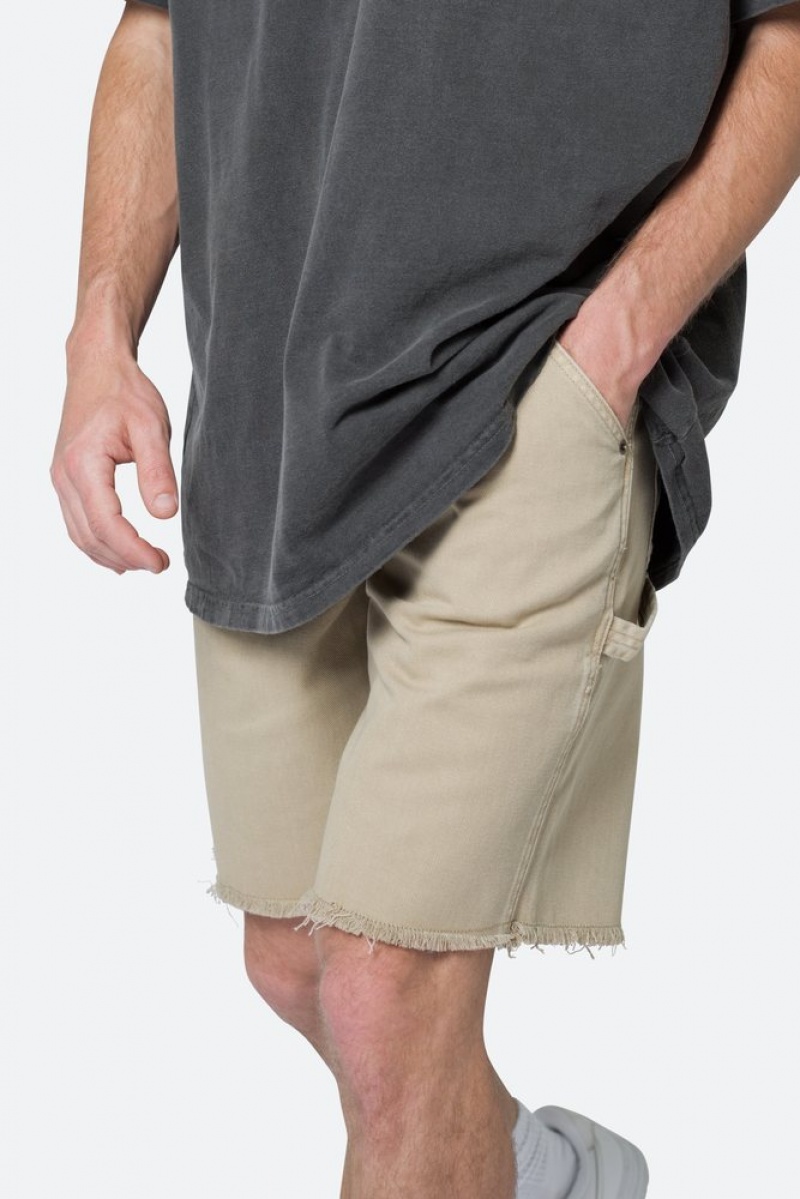 Mnml Carpenter Shorts Shorts Khaki | QY50-P1MI