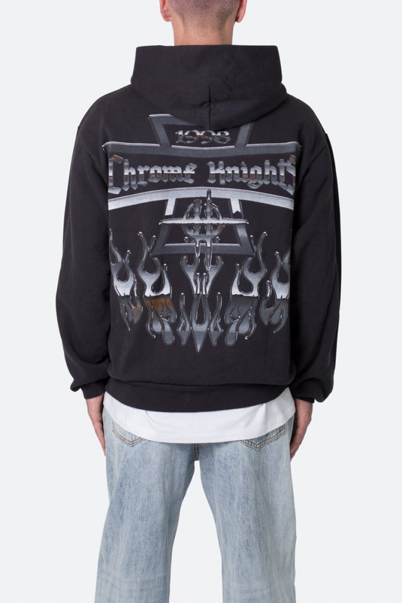 Mnml Chrome Knights Hoodie Sweatshirts Off Black | RZ99-O9QP