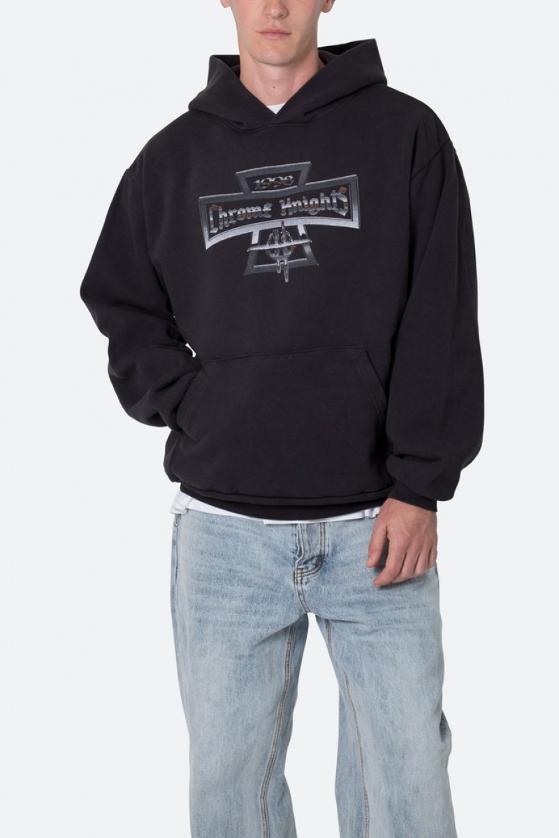 Mnml Chrome Knights Hoodie Sweatshirts Off Black | RZ99-O9QP