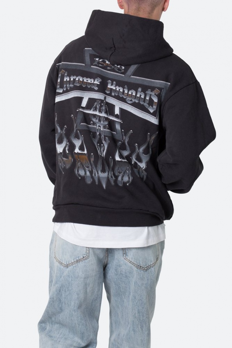 Mnml Chrome Knights Hoodie Sweatshirts Off Black | RZ99-O9QP