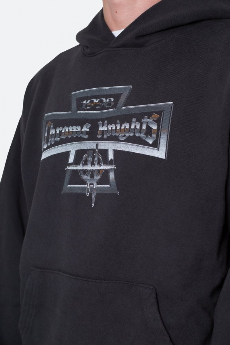 Mnml Chrome Knights Hoodie Sweatshirts Off Black | RZ99-O9QP