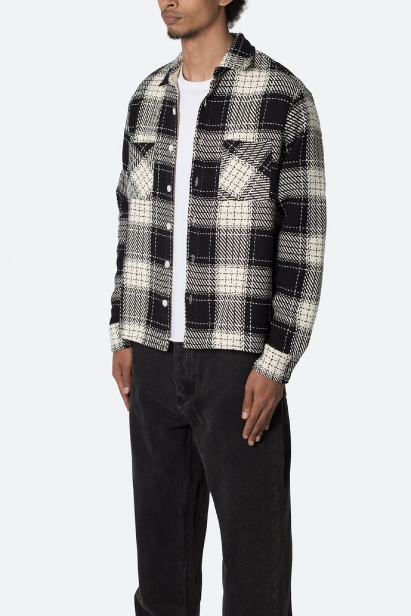 Mnml Classic Flannel Shirt Shirts Black | RS46-B8ML