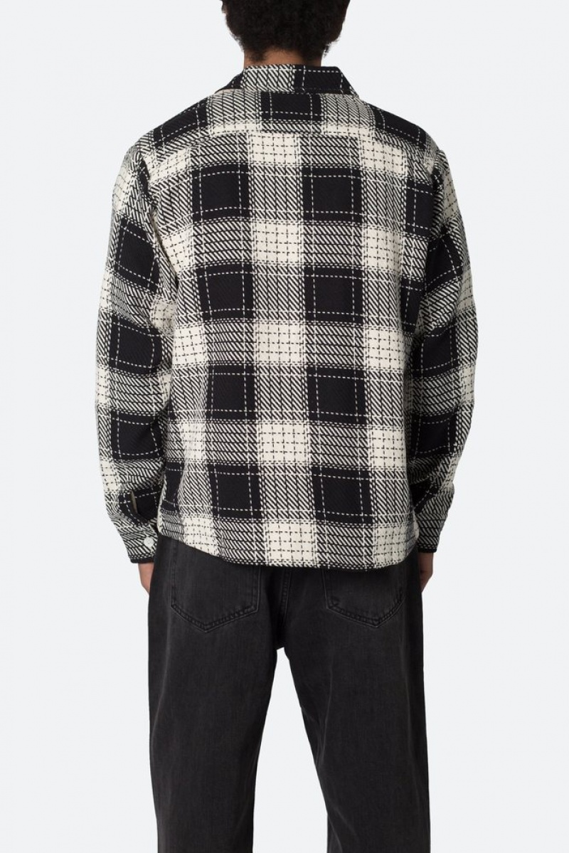 Mnml Classic Flannel Shirt Shirts Black | RS46-B8ML