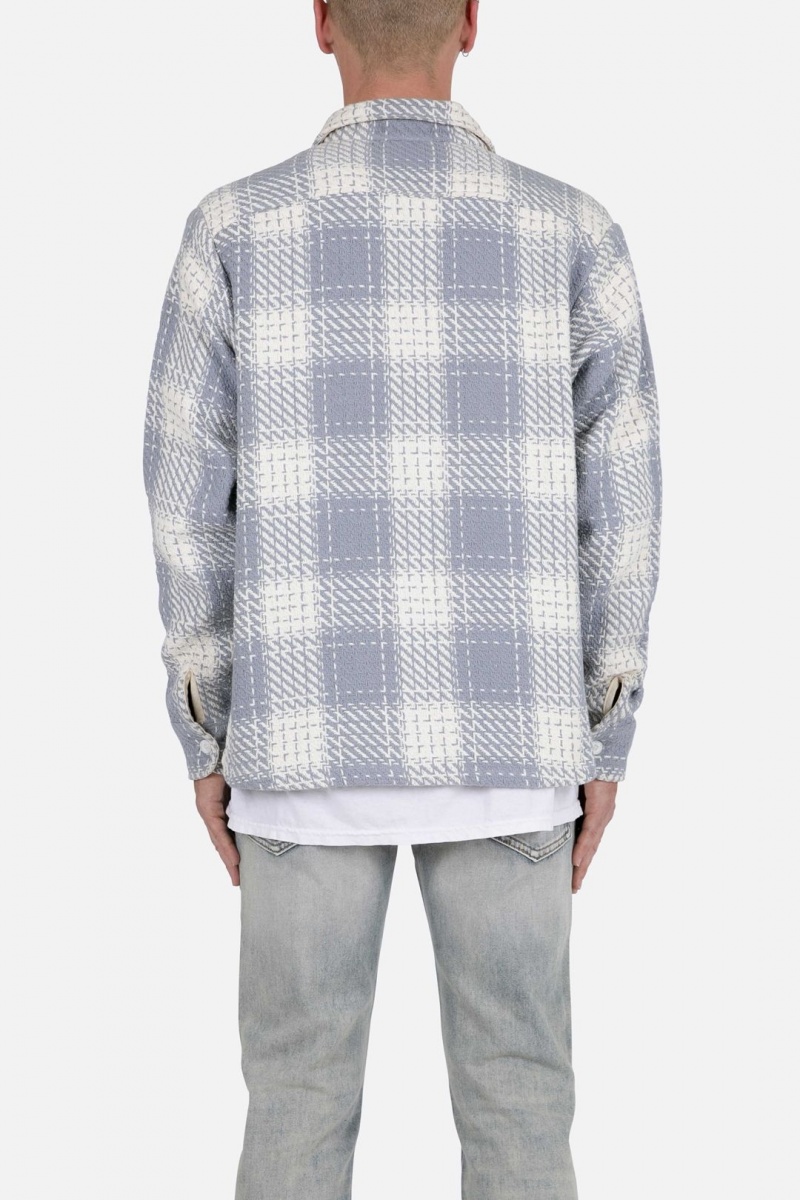 Mnml Classic Flannel Shirt Shirts Blue/White | SU81-A7GE