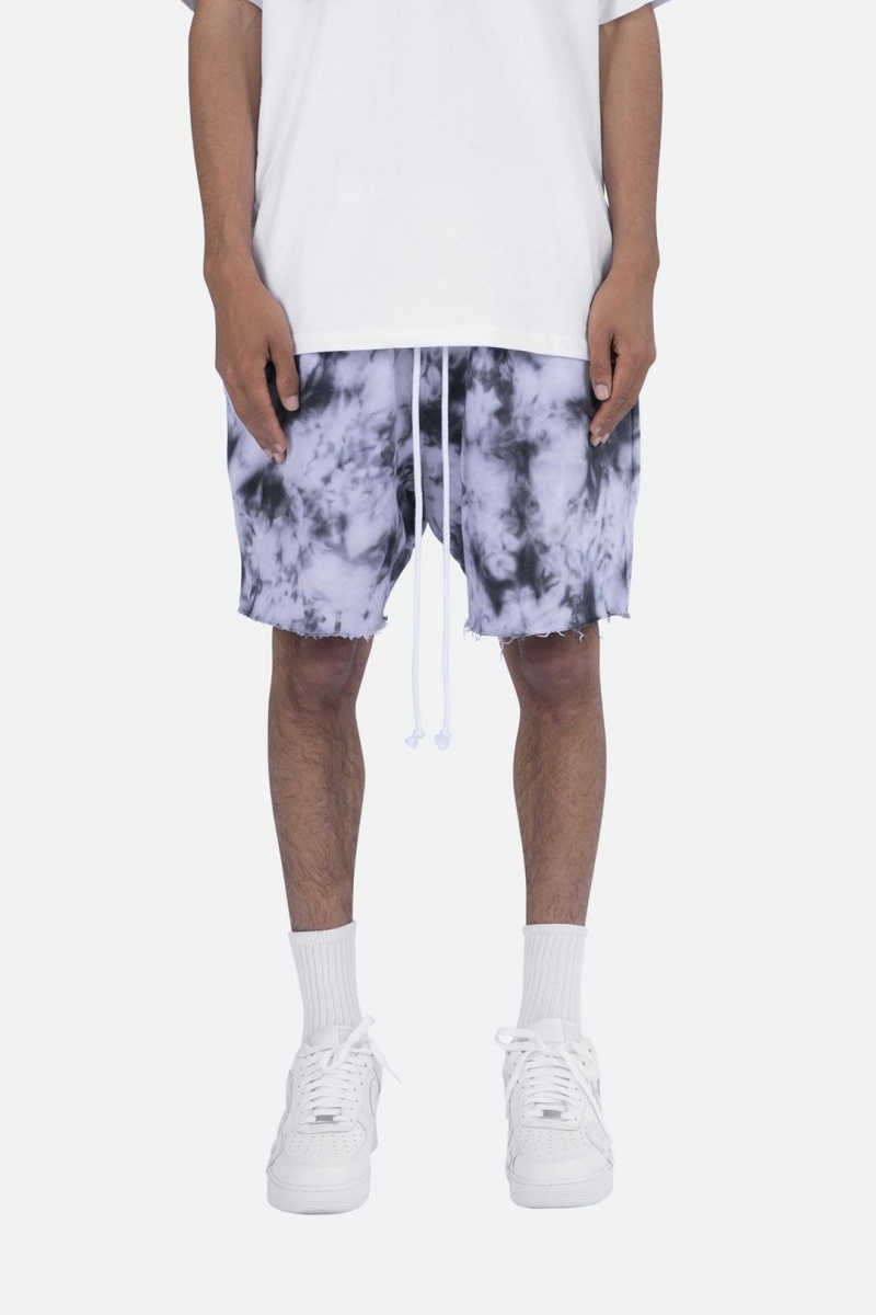 Mnml Cloud Wash Sweatshorts Shorts Black/White | YE10-I5IM