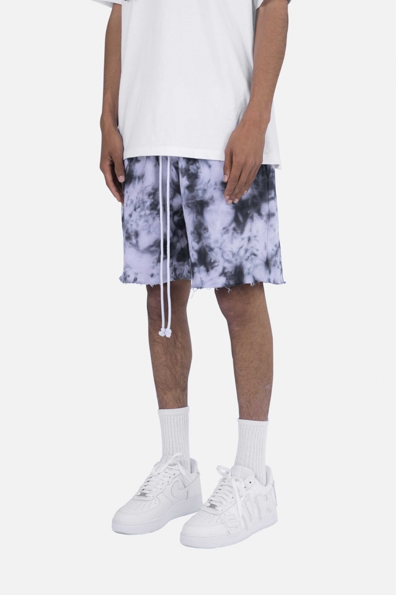 Mnml Cloud Wash Sweatshorts Shorts Black/White | YE10-I5IM