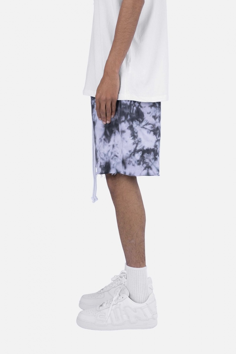 Mnml Cloud Wash Sweatshorts Shorts Black/White | YE10-I5IM