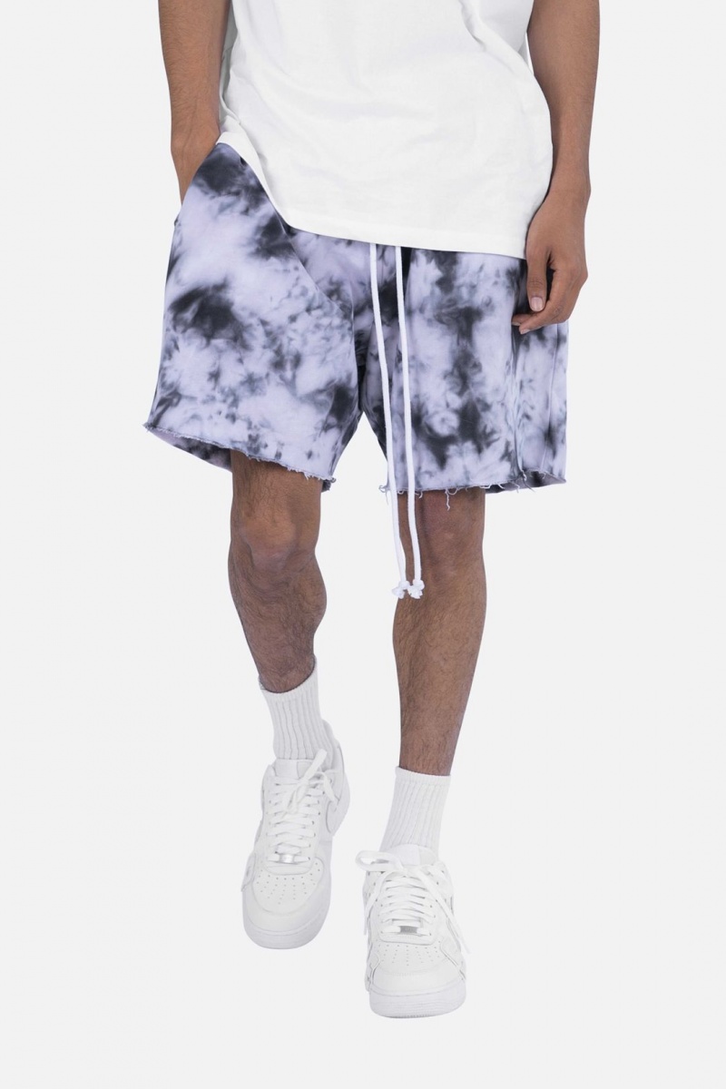 Mnml Cloud Wash Sweatshorts Shorts Black/White | YE10-I5IM