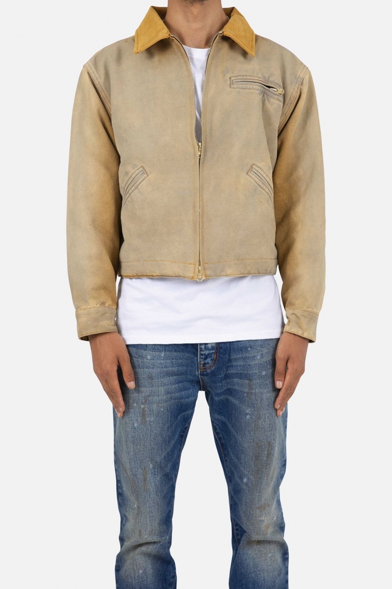 Mnml Collared Work Jacket Jackets Khaki | UD52-U7DL