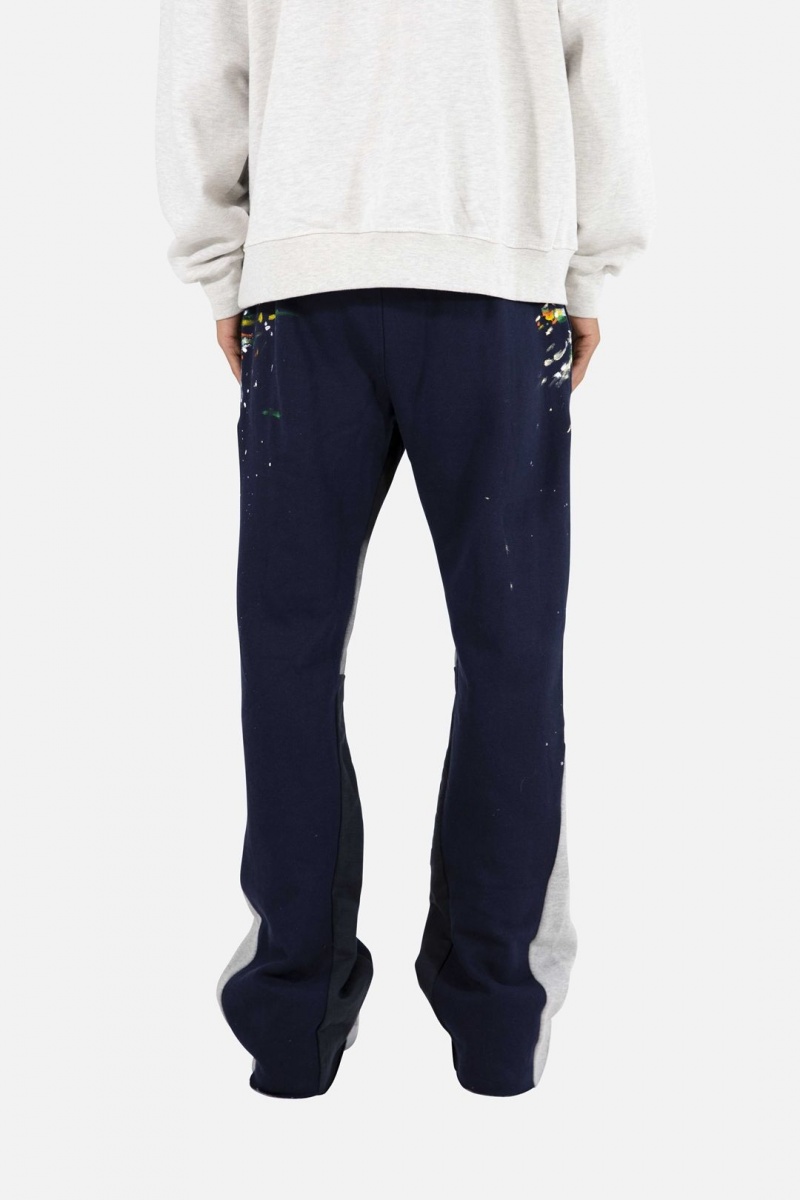 Mnml Contrast Bootcut Sweatpants Sweatpants Navy | SR71-N1CB