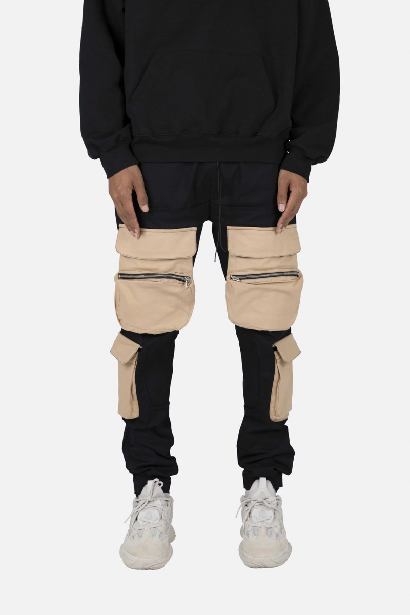 Mnml Contrast Cargo Pants Cargos Black/Natural | FJ21-V0JJ