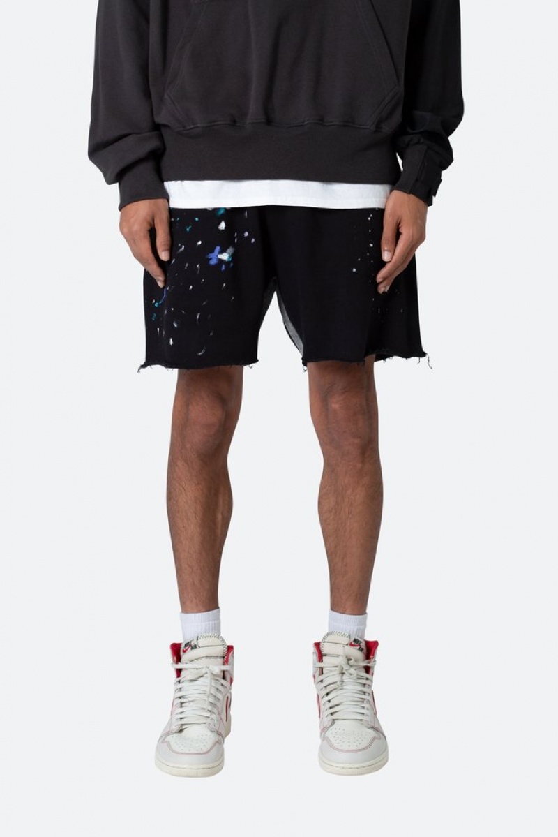 Mnml Contrast Paneled Sweatshorts Shorts Black | CU76-Z5SP