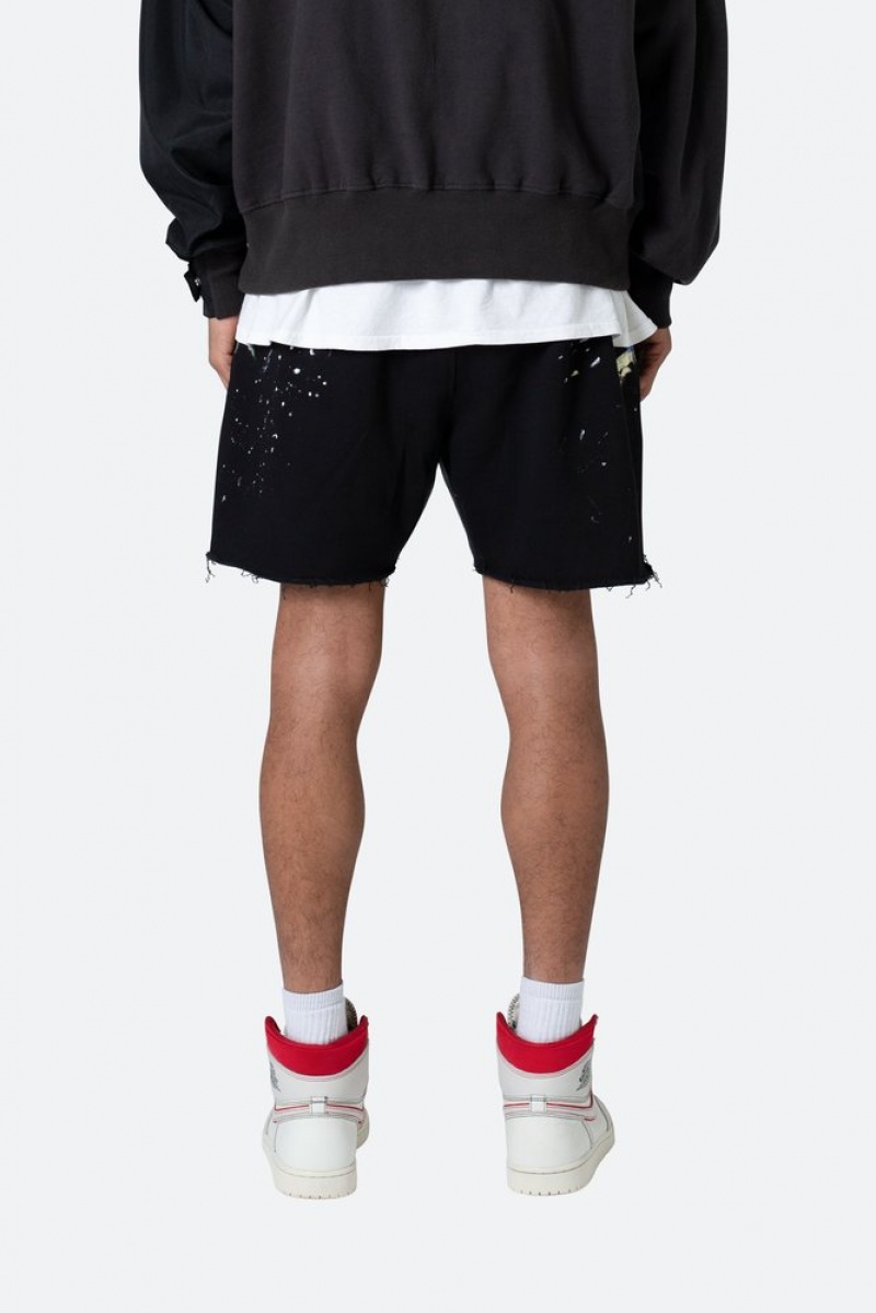 Mnml Contrast Paneled Sweatshorts Shorts Black | CU76-Z5SP