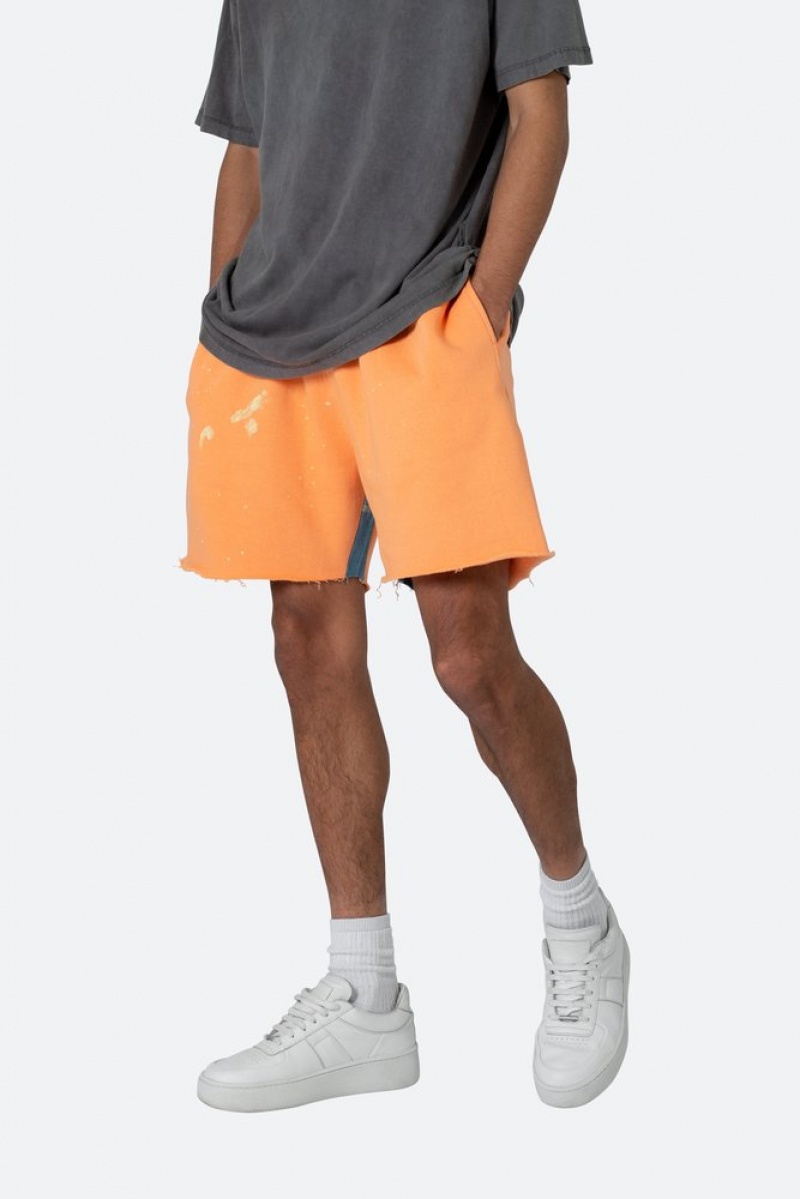 Mnml Contrast Paneled Sweatshorts Shorts Orange | NT86-I1JW