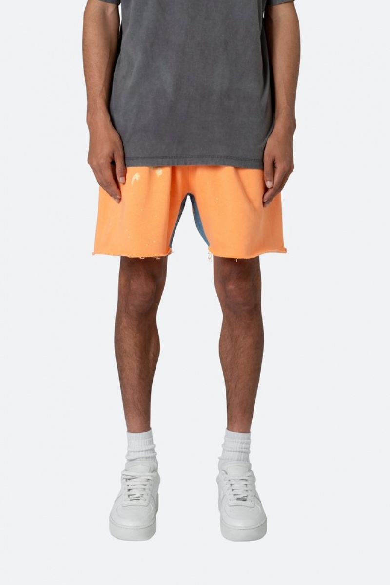 Mnml Contrast Paneled Sweatshorts Shorts Orange | NT86-I1JW