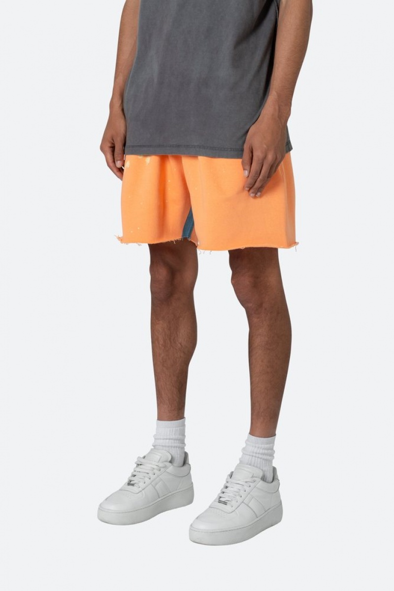 Mnml Contrast Paneled Sweatshorts Shorts Orange | NT86-I1JW