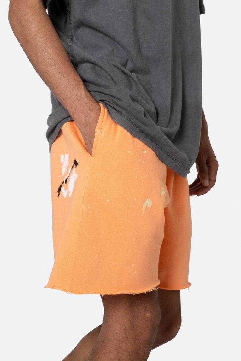 Mnml Contrast Paneled Sweatshorts Shorts Orange | NT86-I1JW