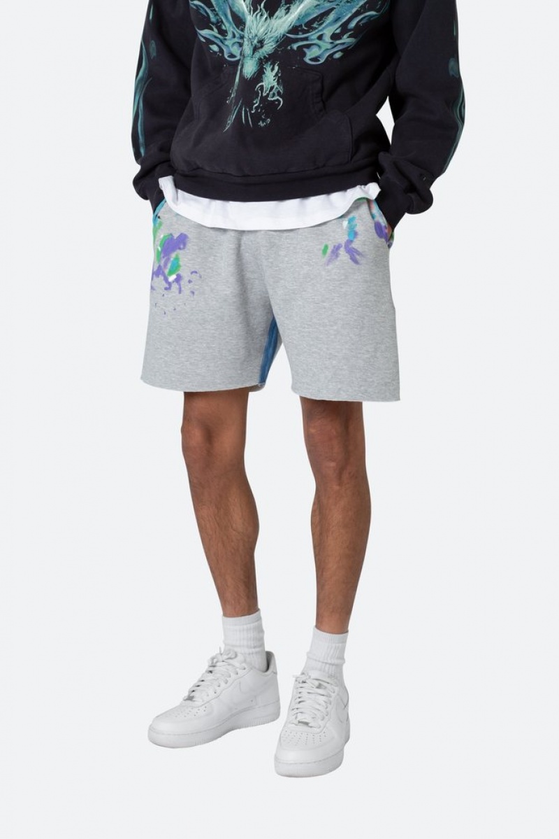 Mnml Contrast Paneled Sweatshorts Shorts Grey | CL80-V6ZL