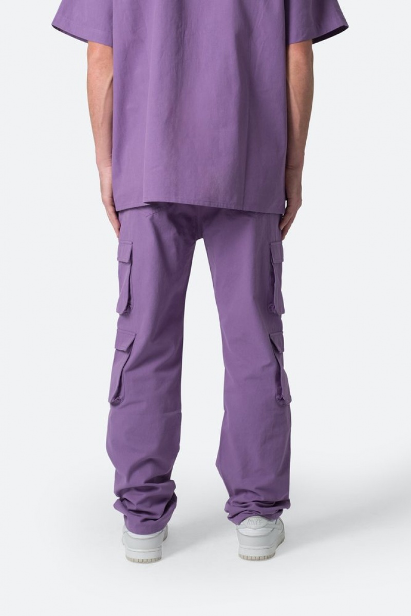 Mnml Cotton Cargo Pants Cargos Purple | ZF05-H9PW