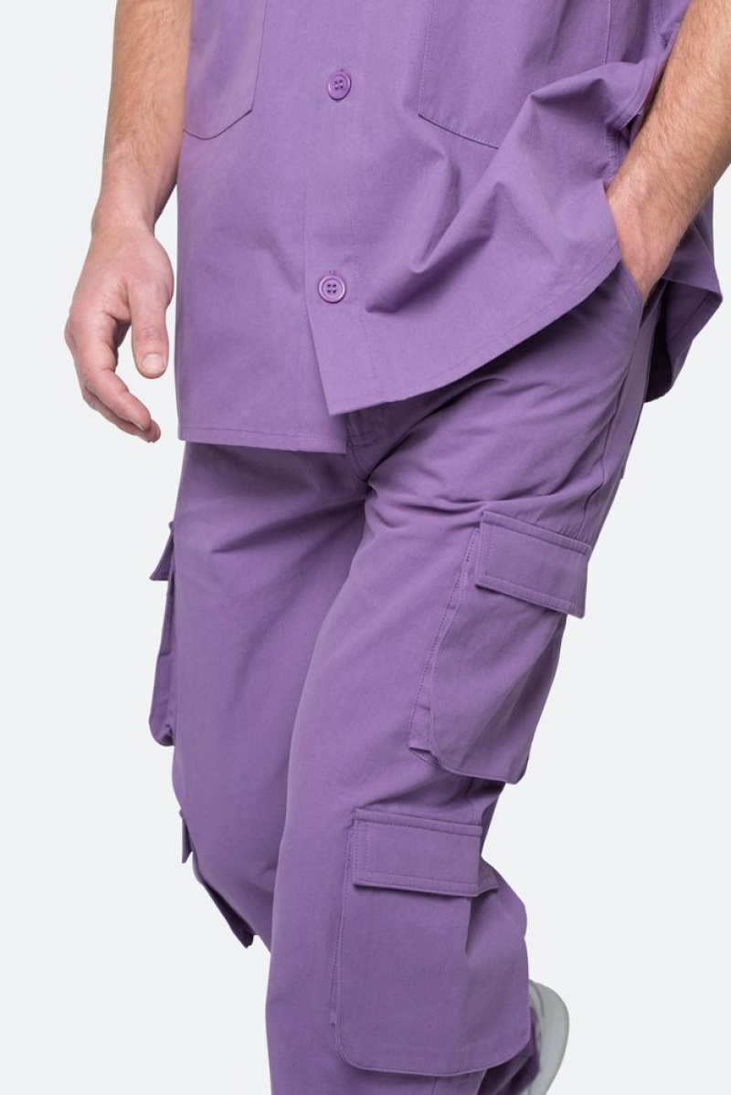 Mnml Cotton Cargo Pants Cargos Purple | ZF05-H9PW