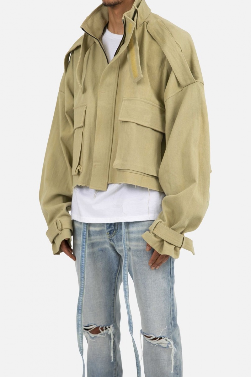 Mnml Cropped M65 Jacket Jackets Khaki | ZU73-A1QT