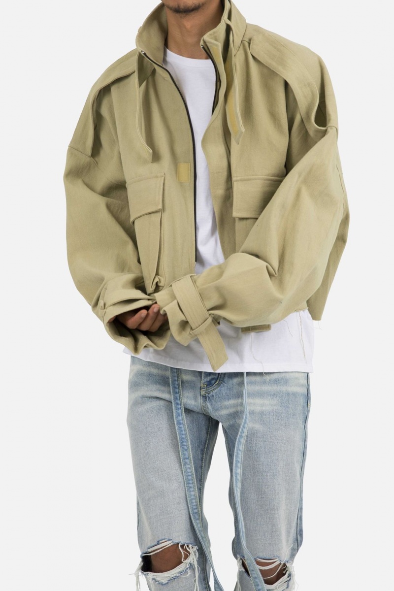 Mnml Cropped M65 Jacket Jackets Khaki | ZU73-A1QT