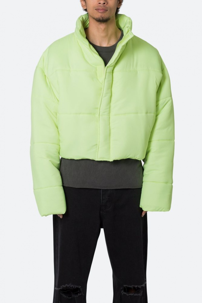 Mnml Cropped Puffer II Jacket Jackets Green | EJ14-U4US