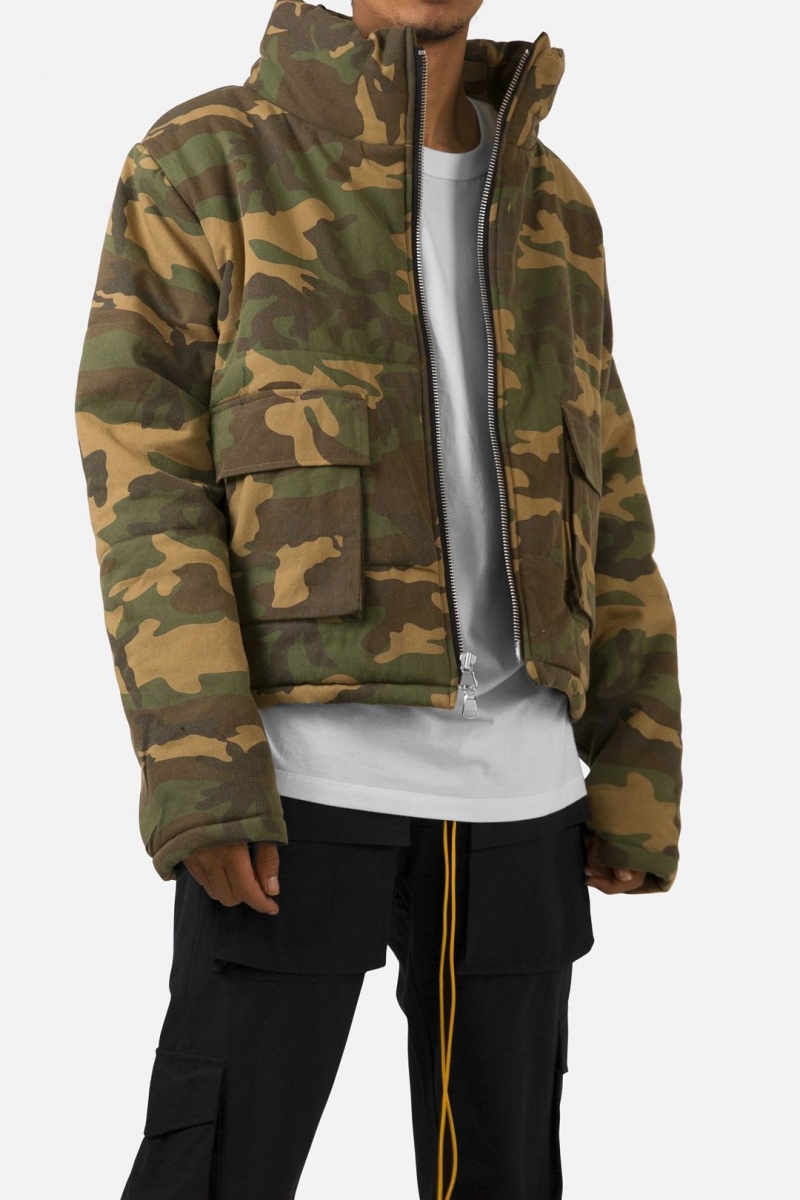 Mnml Cropped Puffer Jacket Jackets Camo | ZZ62-I6CZ