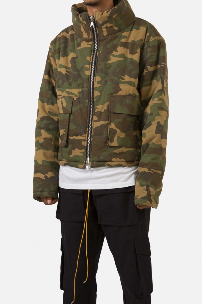 Mnml Cropped Puffer Jacket Jackets Camo | ZZ62-I6CZ