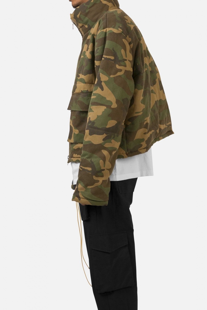 Mnml Cropped Puffer Jacket Jackets Camo | ZZ62-I6CZ