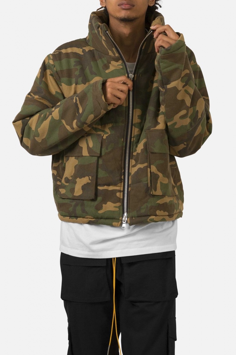 Mnml Cropped Puffer Jacket Jackets Camo | ZZ62-I6CZ