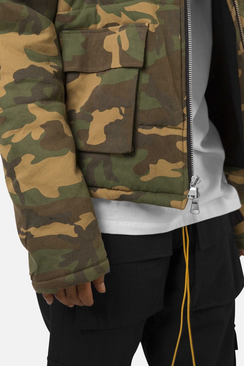 Mnml Cropped Puffer Jacket Jackets Camo | ZZ62-I6CZ