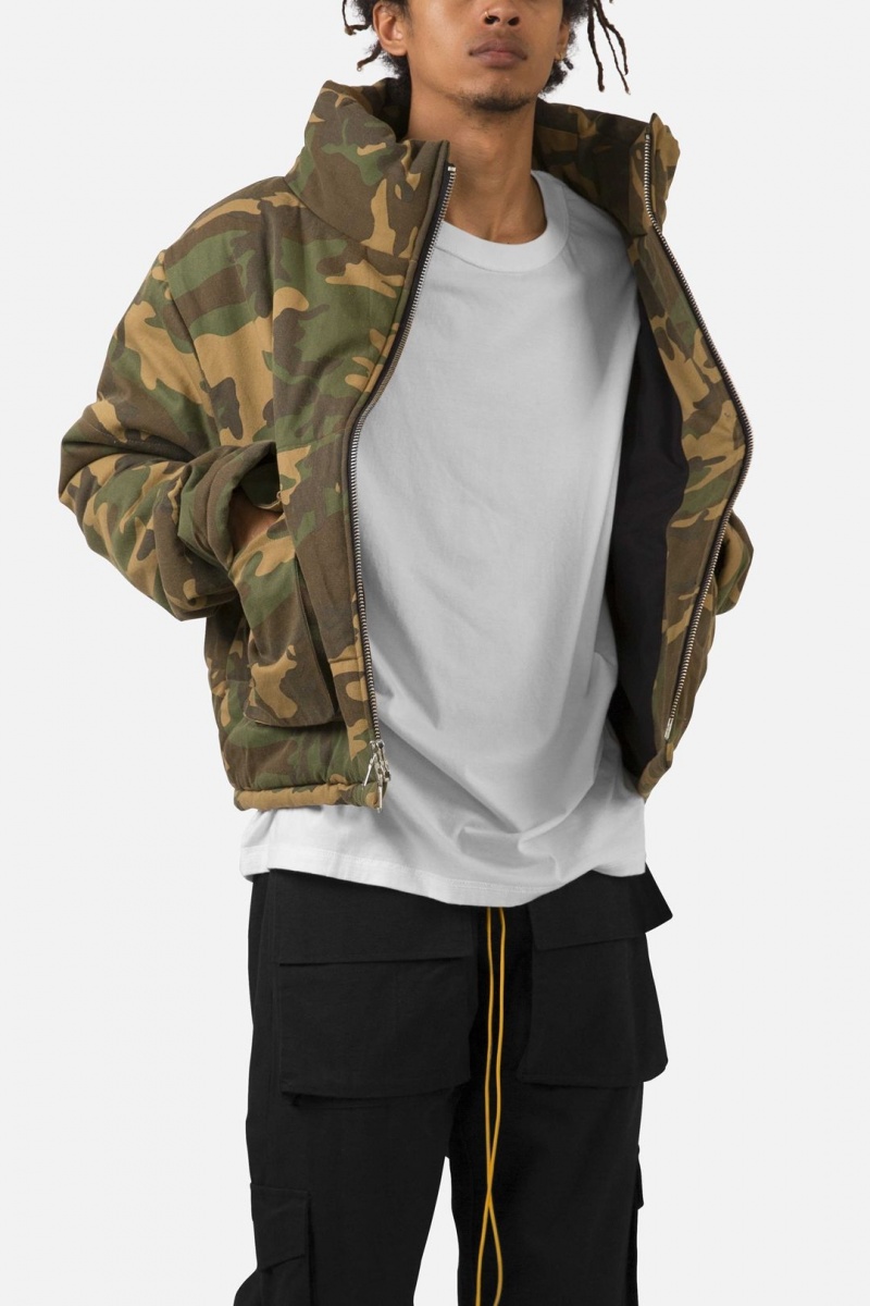 Mnml Cropped Puffer Jacket Jackets Camo | ZZ62-I6CZ