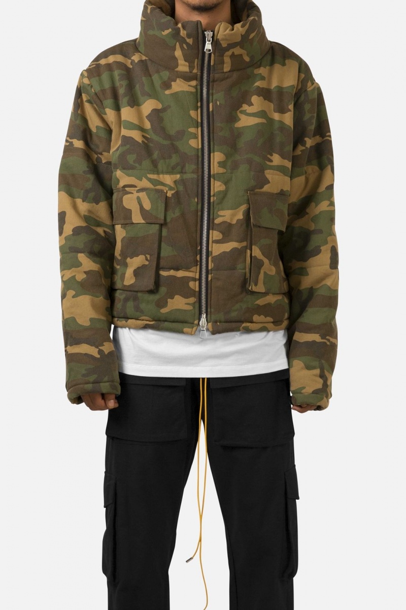 Mnml Cropped Puffer Jacket Jackets Camo | ZZ62-I6CZ