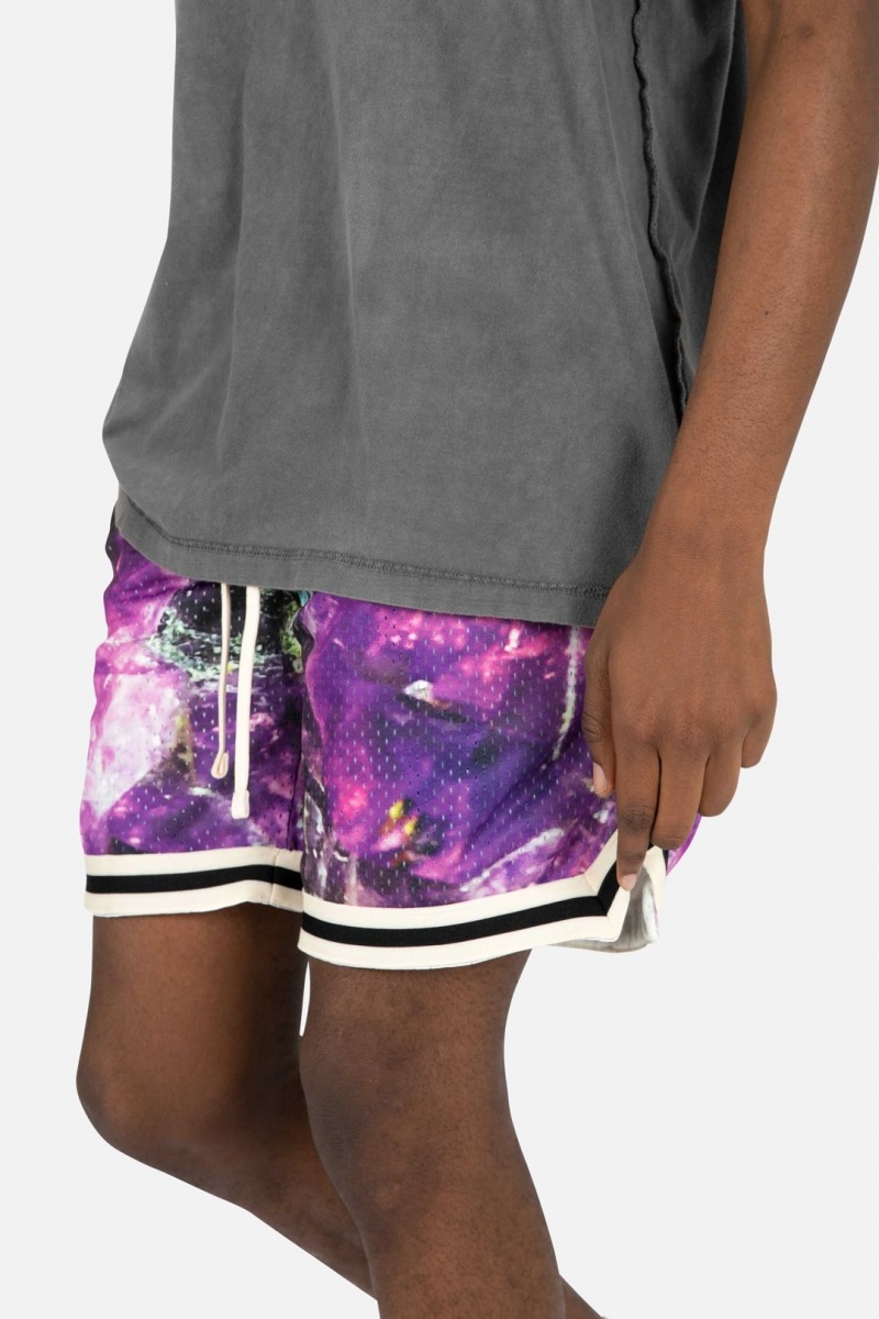 Mnml Crystal Basketball Shorts Shorts Purple | JA69-I4KU