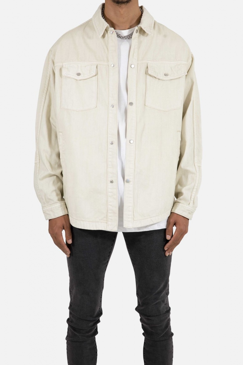 Mnml Denim Over Shirt Shirts White | HP70-C2IO