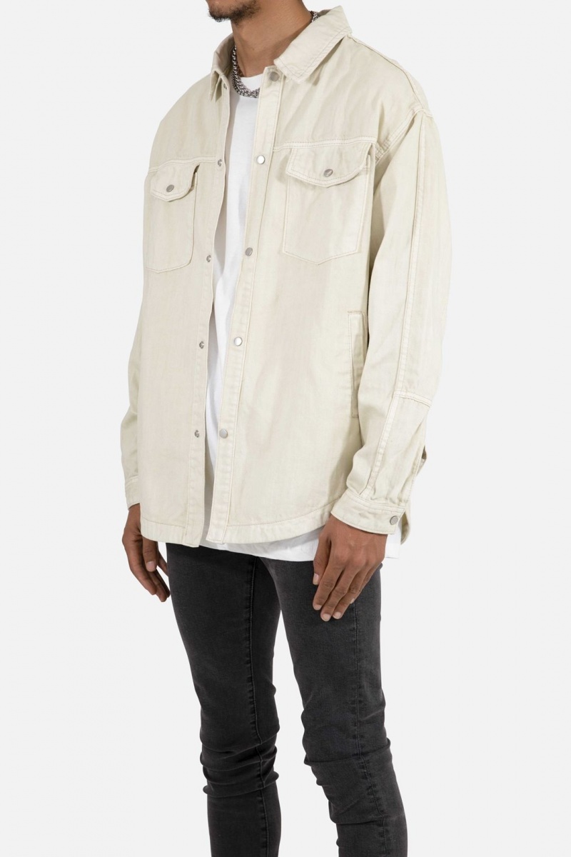 Mnml Denim Over Shirt Shirts White | HP70-C2IO