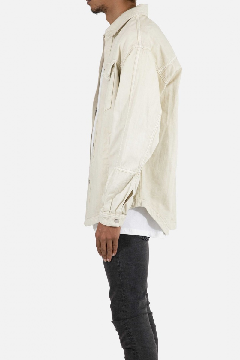 Mnml Denim Over Shirt Shirts White | HP70-C2IO