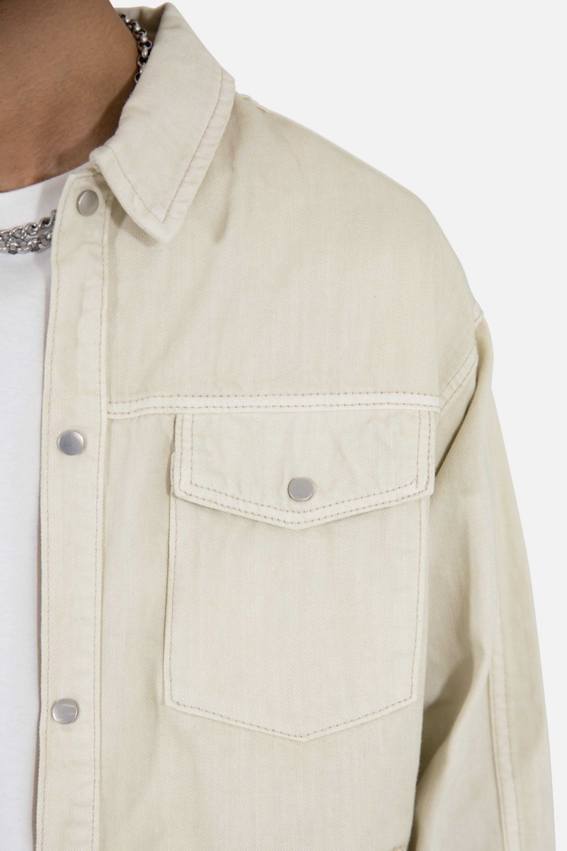 Mnml Denim Over Shirt Shirts White | HP70-C2IO