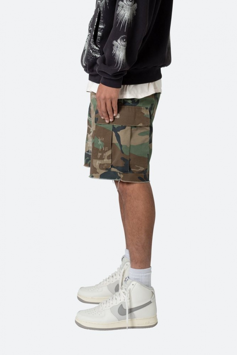 Mnml Distressed Cargo Shorts Shorts Camo | TX28-Y1SW