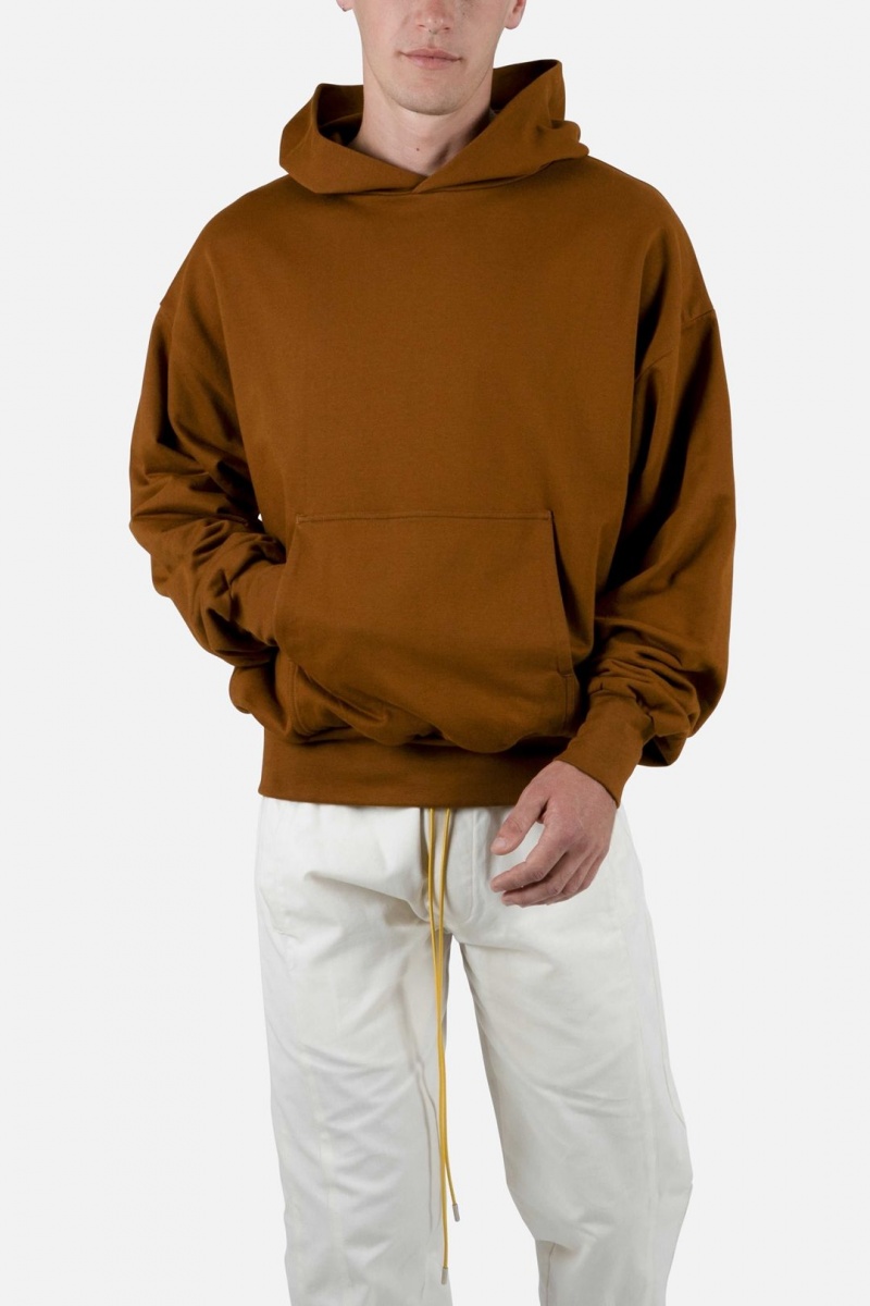 Mnml Double Layer Hoodie Sweatshirts BROWN | RD40-O5EM