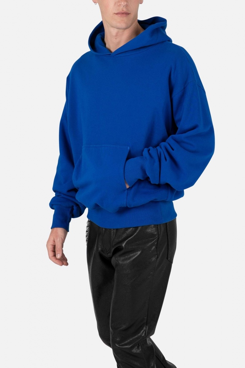 Mnml Double Layer Hoodie Sweatshirts Blue | QM43-I9ZB