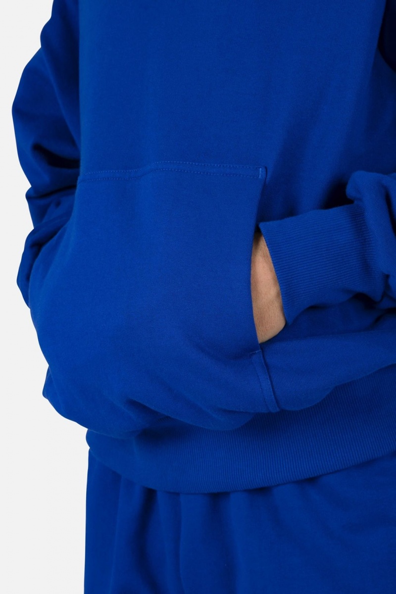 Mnml Double Layer Hoodie Sweatshirts Blue | QM43-I9ZB