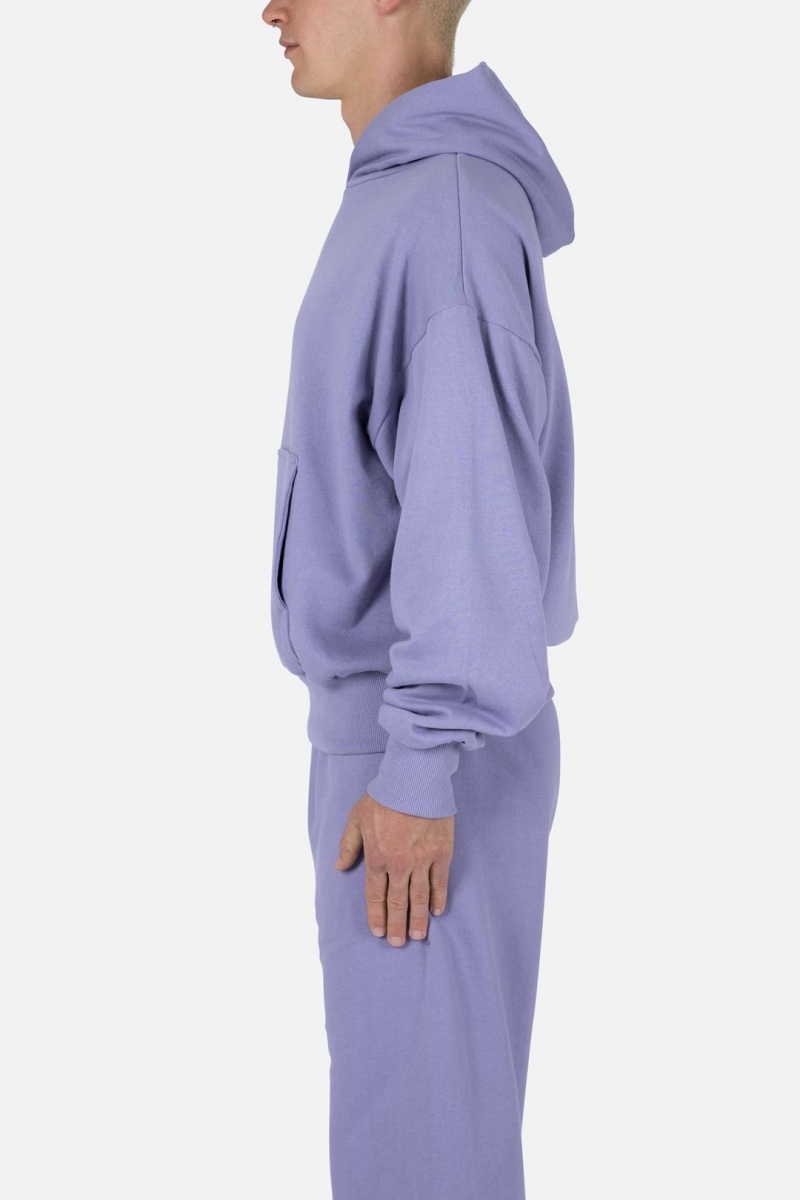 Mnml Double Layer Hoodie Sweatshirts Purple | LG56-V1FK