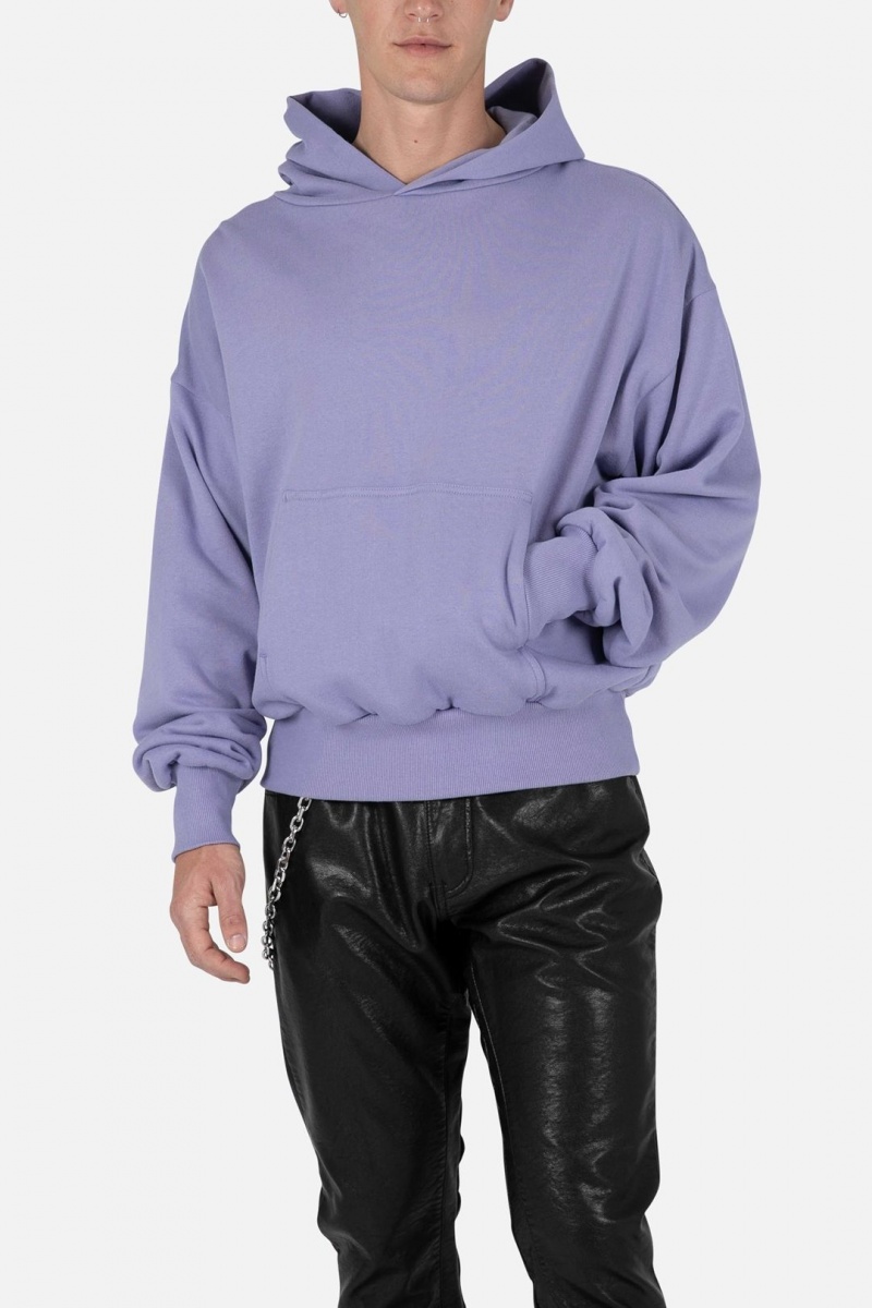 Mnml Double Layer Hoodie Sweatshirts Purple | LG56-V1FK