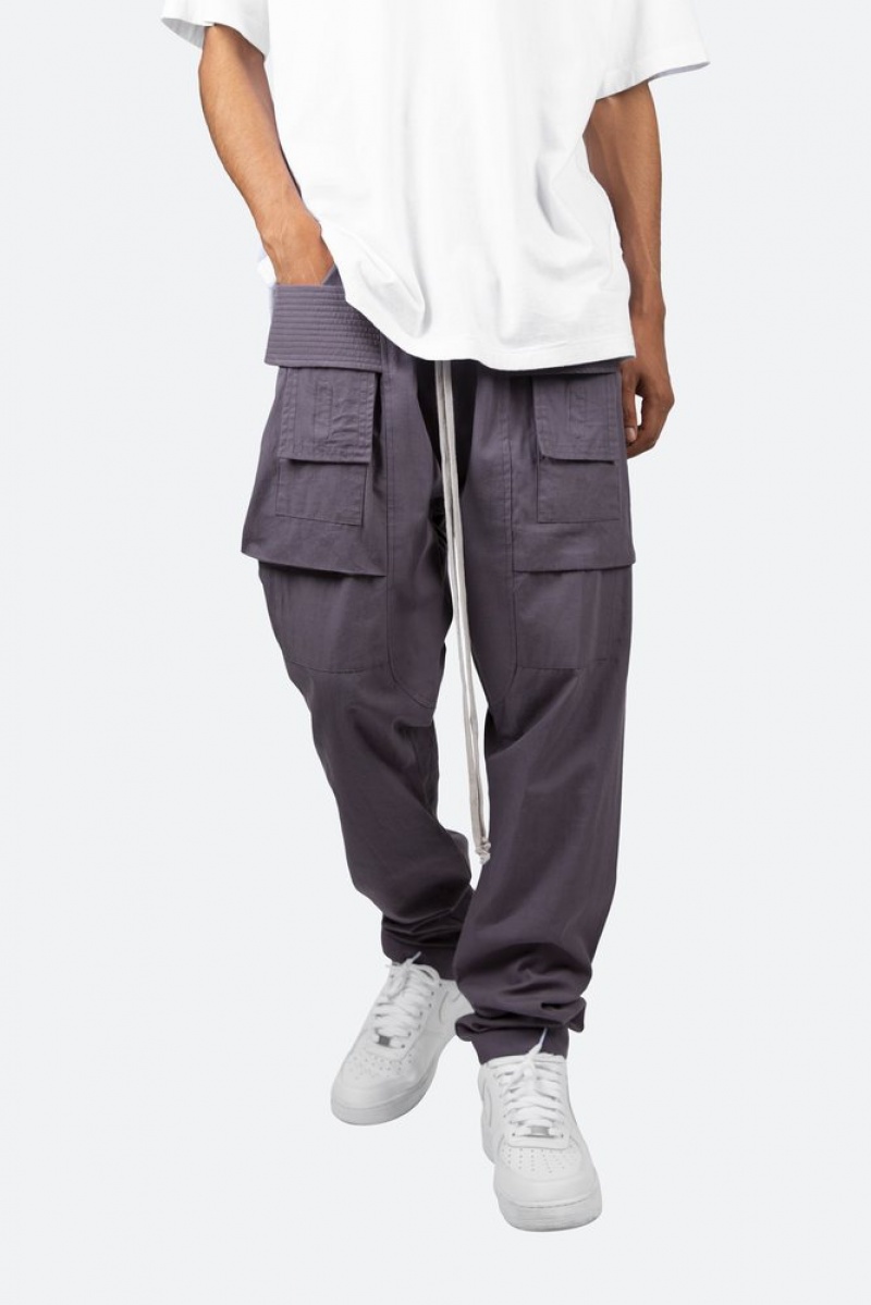 Mnml Drop Crotch Cargo Pants Cargos Charcoal Grey | GZ77-L7LE