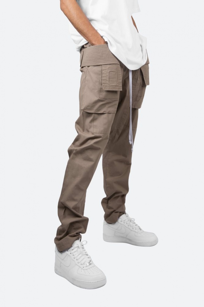 Mnml Drop Crotch Cargo Pants Cargos Stone | JZ49-B7JZ