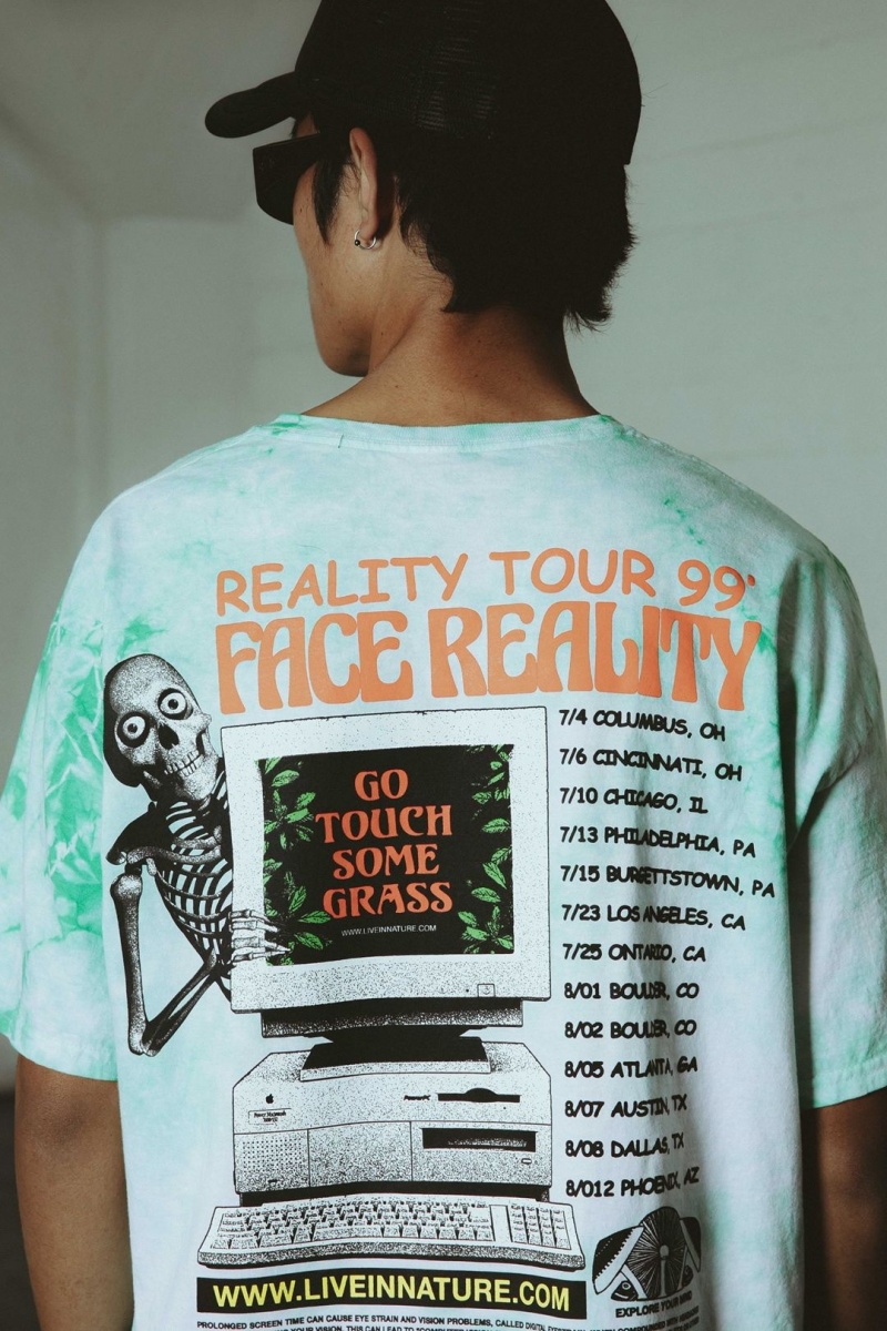 Mnml Face Reality Tee Tanks Green/White | UR75-N6AE