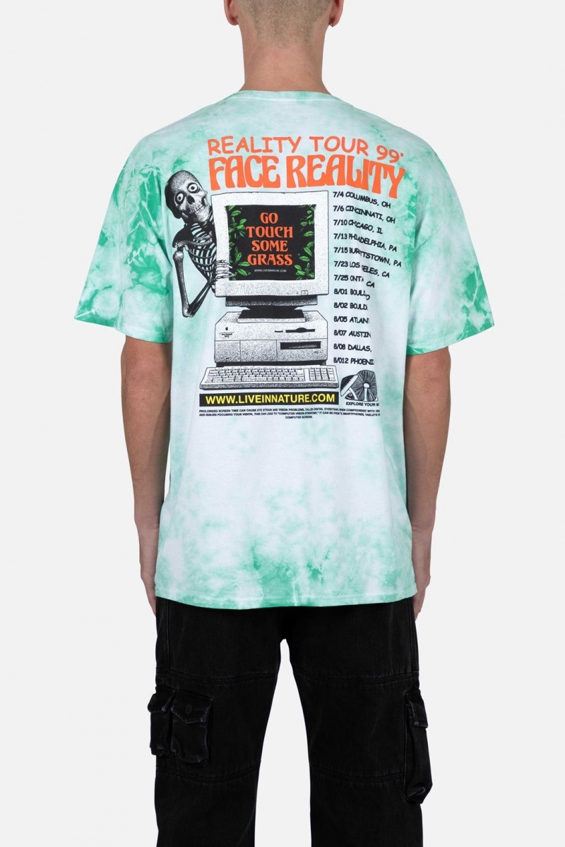 Mnml Face Reality Tee Tanks Green/White | UR75-N6AE