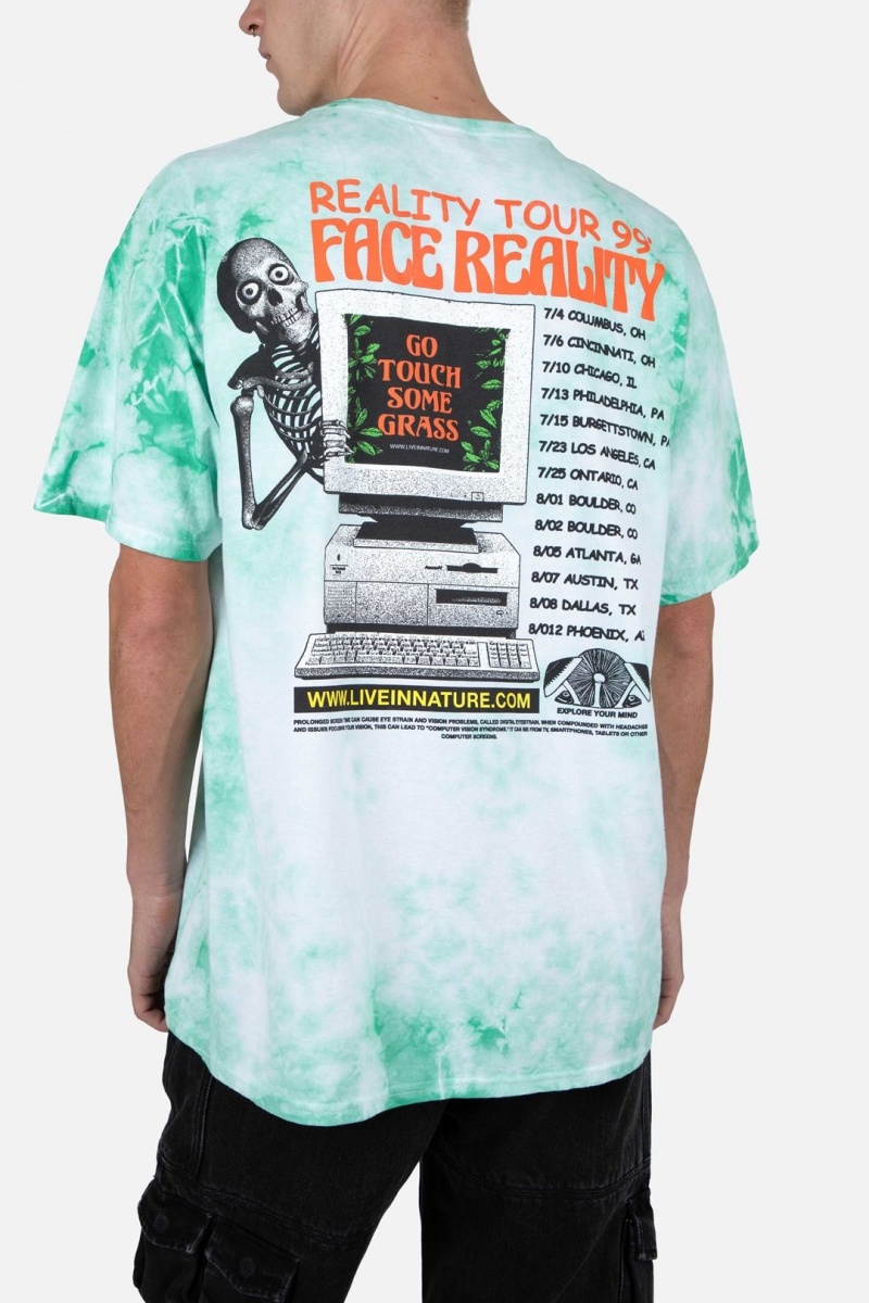 Mnml Face Reality Tee Tanks Green/White | UR75-N6AE